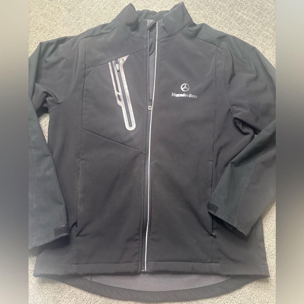 Men's Mercedes Benz Soft Shell North End Black Jacket Size Medium - Picture 2 of 8